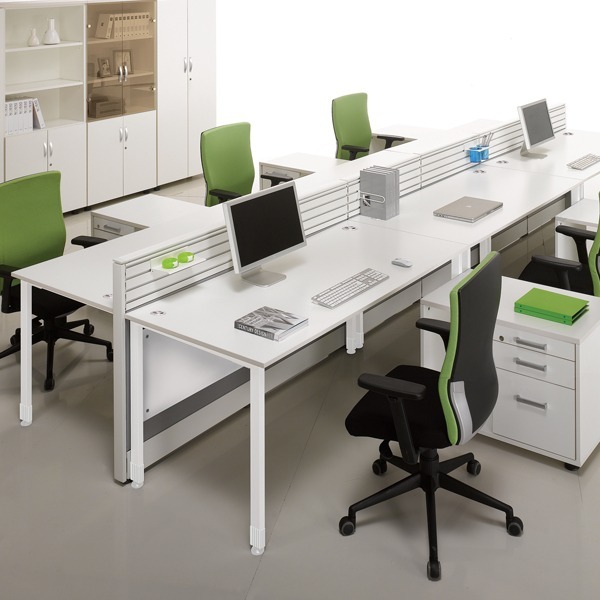 DHF 디에프 책상 목재가림판 수입 일자형 사무실 서재