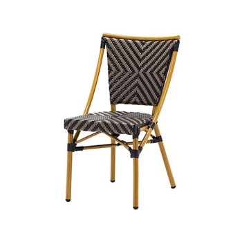 FM 파리카페사이드 라탄체어 블랙 인테리어 의자 카페 업소용 디자인