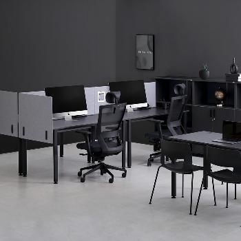 심플즈 i3 사무용 책상 블랙프레임  학생 사무실 가정용 컴퓨터