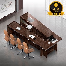 하이퍼스 흑단 클레버 연결식 회의용 테이블 V자형  사무실 중역용 회의실 연결형