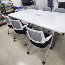 KI 앵초 A형 로라 사무용 의자 올화이트 EN-300 회의실 세미나 연수용 학원 
